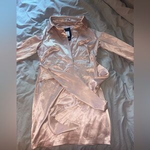 Step up satin mini dress
